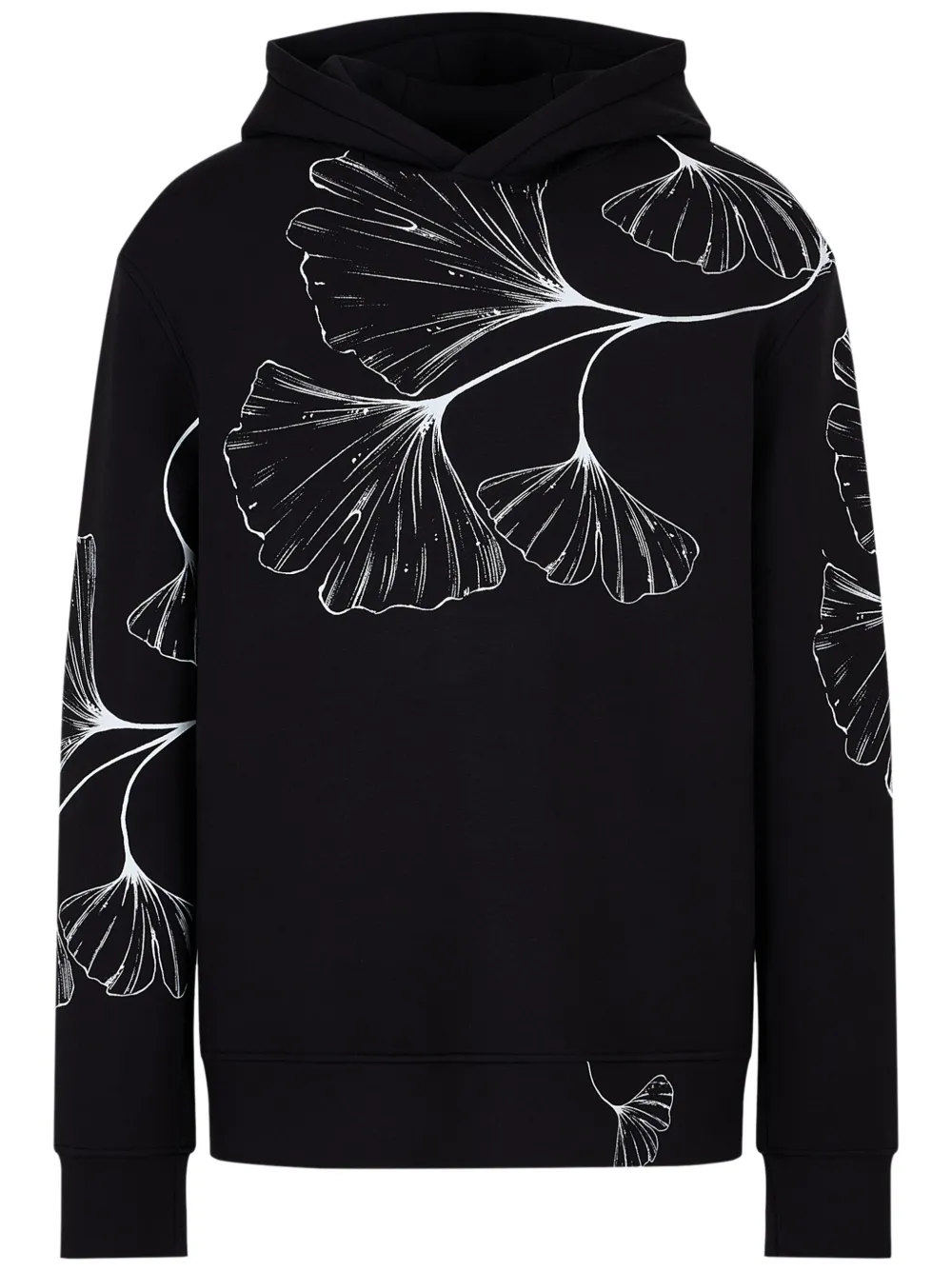 Emporio Armani Hoodie met print Zwart