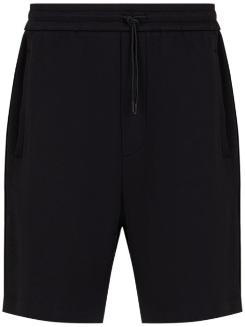 Emporio Armani logo-tape drawstring bermuda shorts