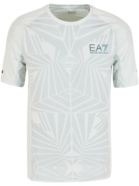 Ea7 Emporio Armani logo-print stretch T-shirt Men