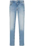 Emporio Armani J06 distressed slim-fit jeans - Blue