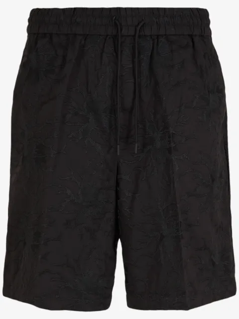 Emporio Armani Bermuda de algodão com bordado