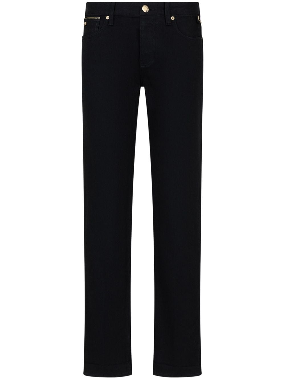 Emporio Armani Straight-leg Jeans In Black