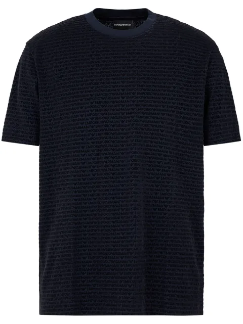 Emporio Armani logo-flocked jersey T-shirt Men