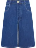 Rosetta Getty x Violet Getty wide-leg denim shorts - Blue