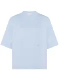 Rosetta Getty x Violet Getty logo-embroidered cotton T-shirt - Blue