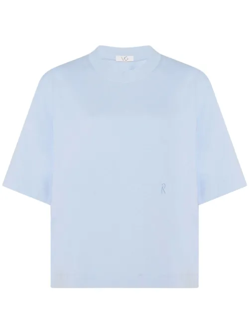 X Violet Getty t-shirt en coton à logo brodé - Rosetta Getty - Modalova