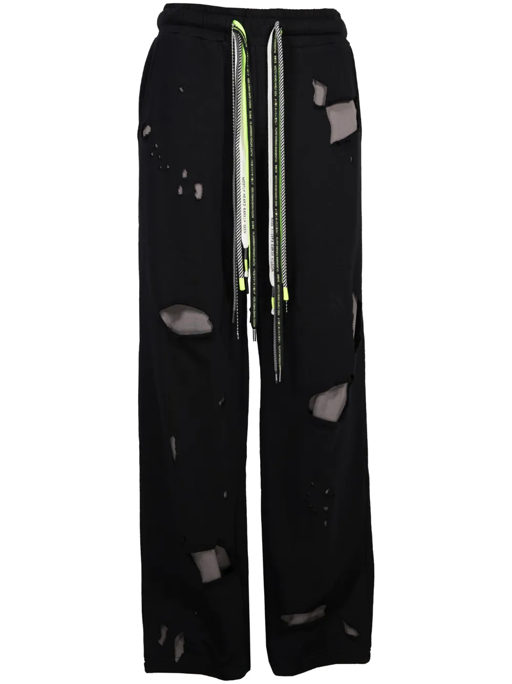 Mostly Heard Rarely Seen ripped-up cotton sweatpants | Black | Image 1