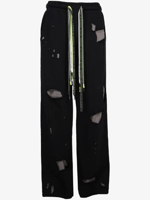 Mostly Heard Rarely Seen ripped-up cotton sweatpants 