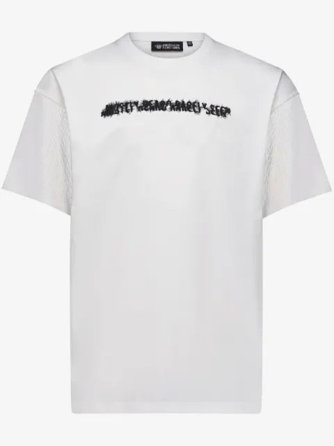 Mostly Heard Rarely Seen logo-embroidered cotton T-shirt