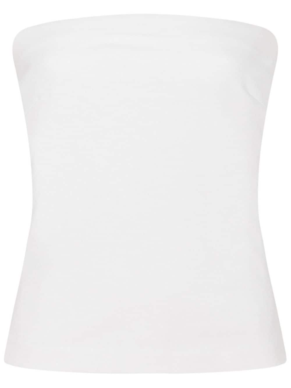 Rosetta Getty strapless jersey top - Bianco