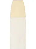 Rosetta Getty floor-length layered maxi skirt - Neutrals