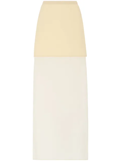 Rosetta Getty floor-length layered maxi skirt
