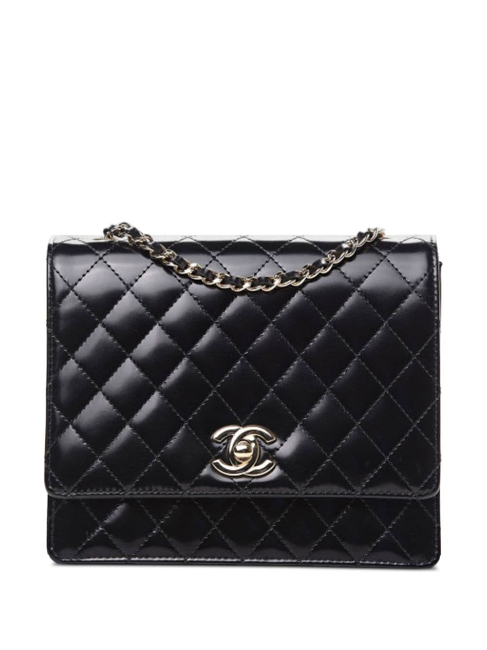 Pre-owned Chanel Diamond-quilted Mini Shoulder Bag In Black