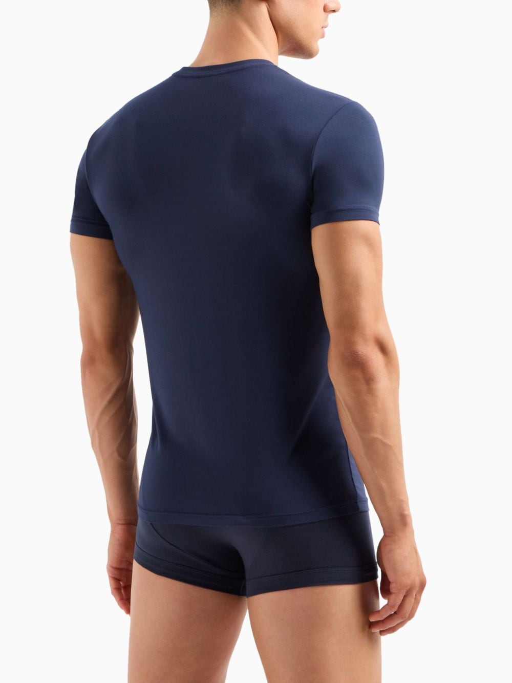 Shop Emporio Armani Logo-appliqué Underwear T-shirt In Blue
