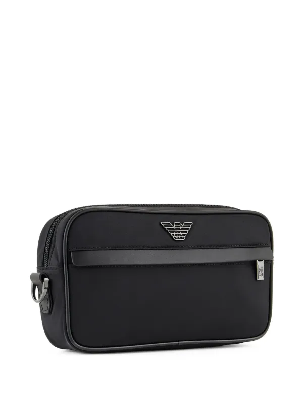 Emporio Armani logo plaque Wash Bag Black FARFETCH ZA