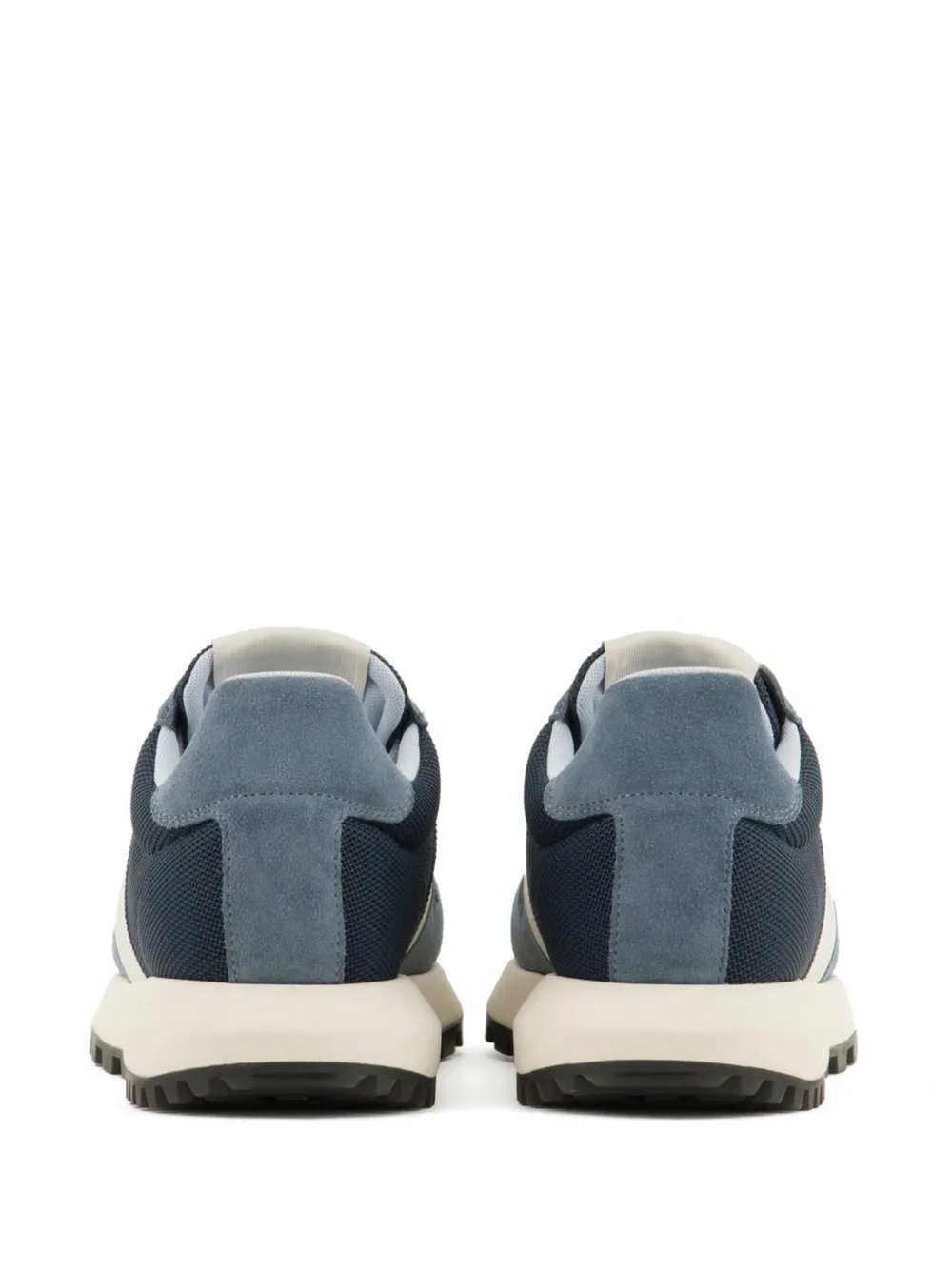 Shop Emporio Armani Colour-block Low-top Sneakers In Blue