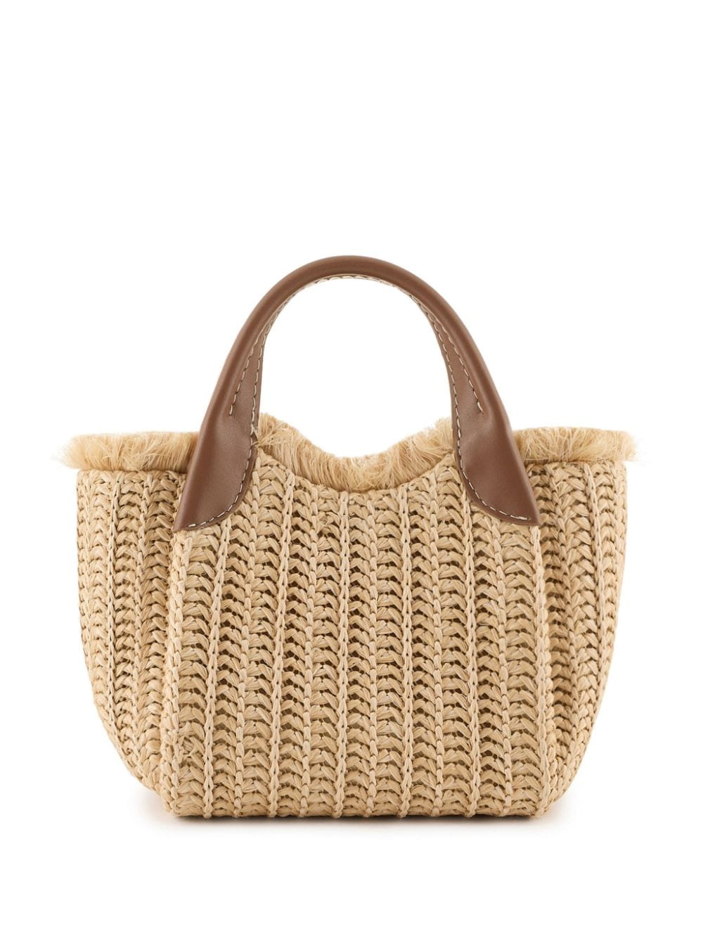 Emporio Armani Geweven shopper Beige