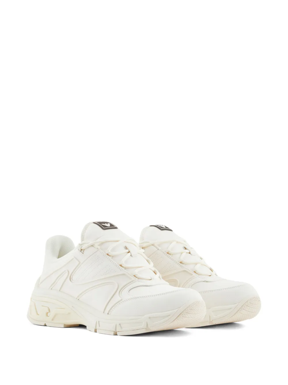 Emporio Armani Chunky sneakers met vlakken - Beige