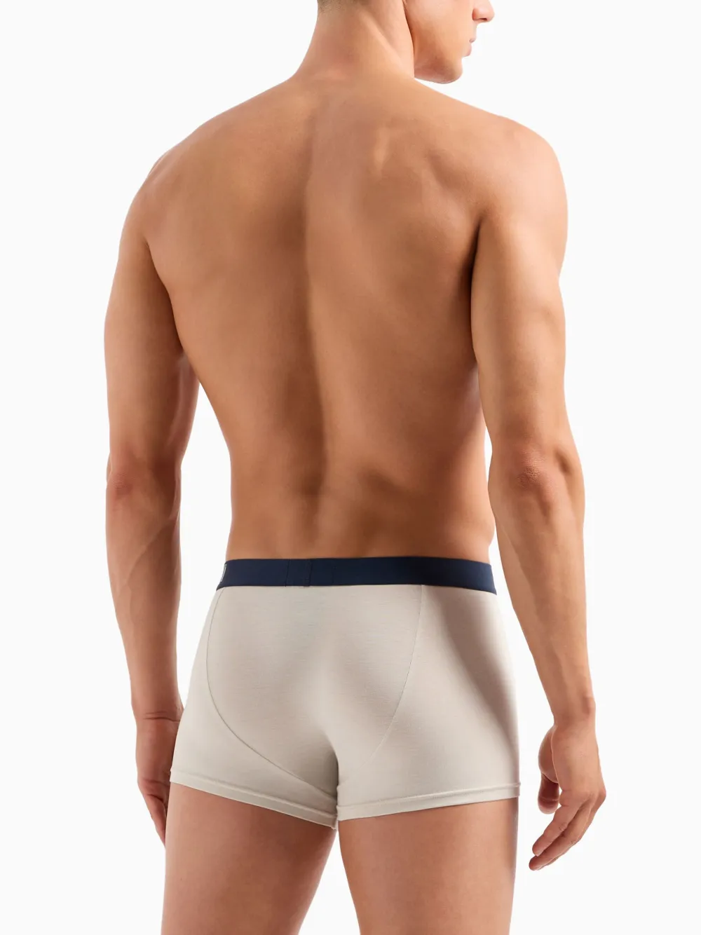 Emporio Armani Twee boxershorts met logoband Beige