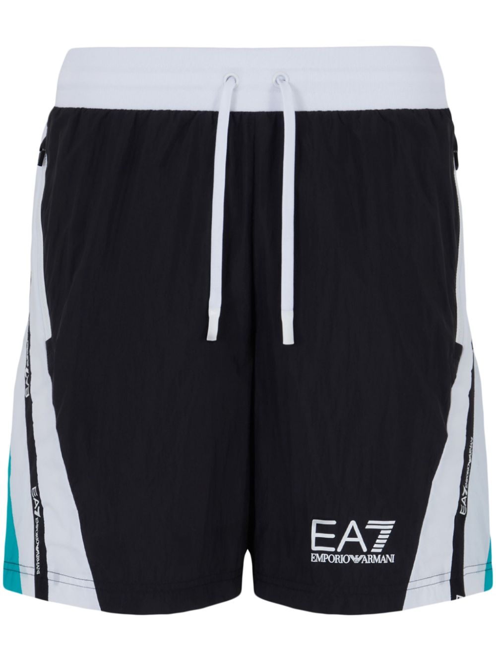 logo-print track shorts