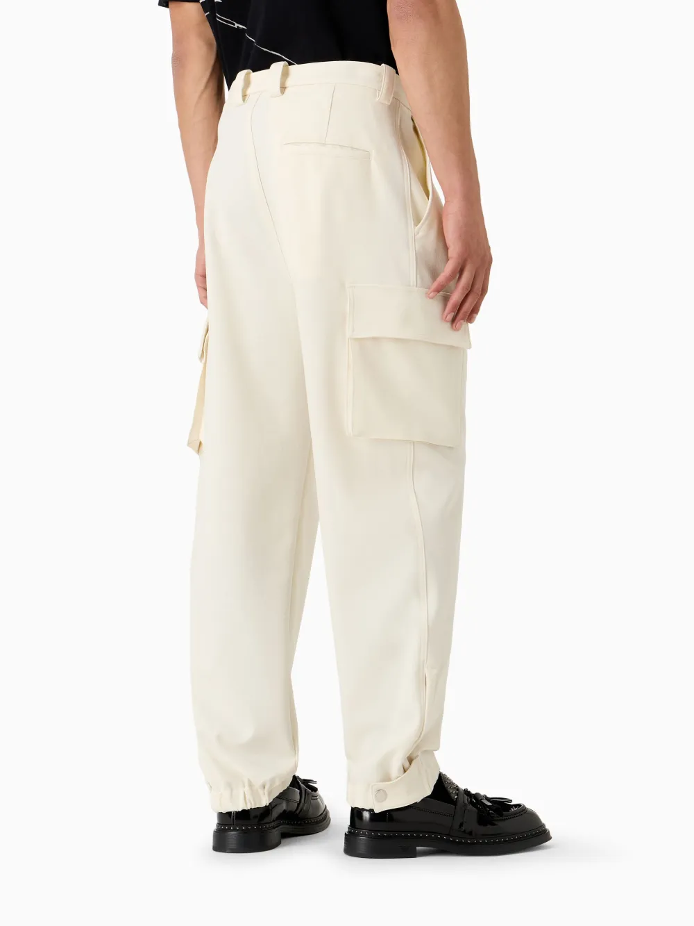Emporio Armani tapered leg Cargo Trousers White