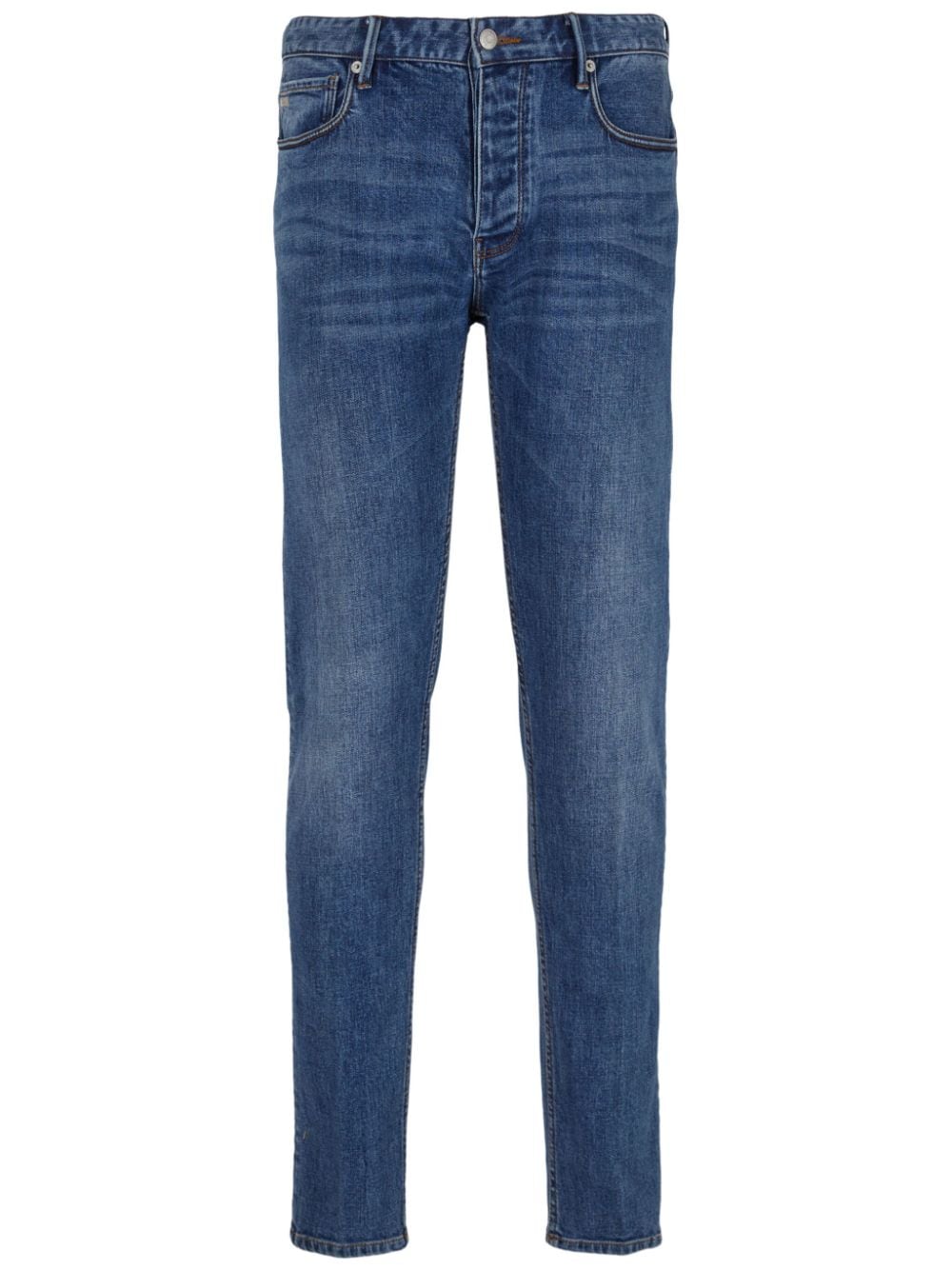 Emporio Armani J75 Low-rise Slim Jeans In Blue