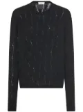 Rosetta Getty x Violet Getty pointelle-knit jumper - Black