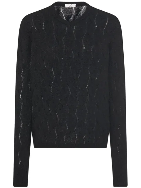 Rosetta Getty x Violet Getty pointelle-knit jumper