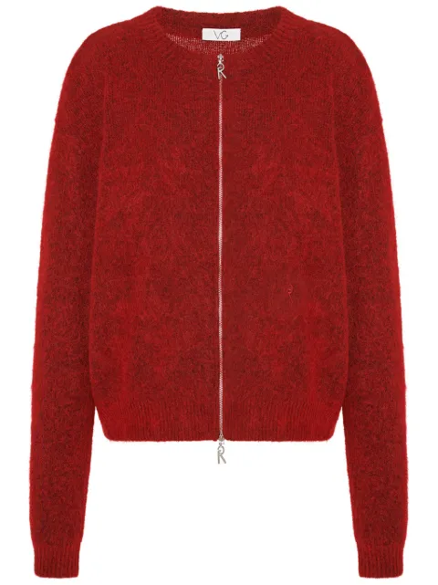 Rosetta Getty x Violet Getty logo-embroidered cardigan
