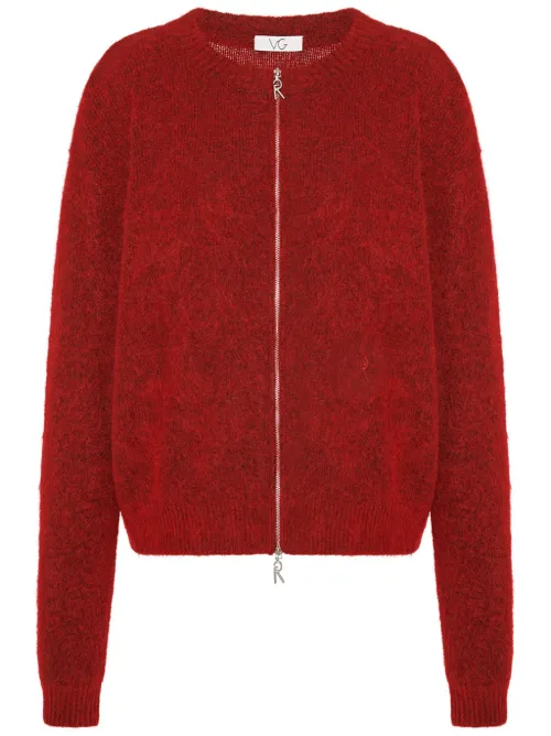 X Violet Getty cardigan à logo brodé - Rosetta Getty - Modalova