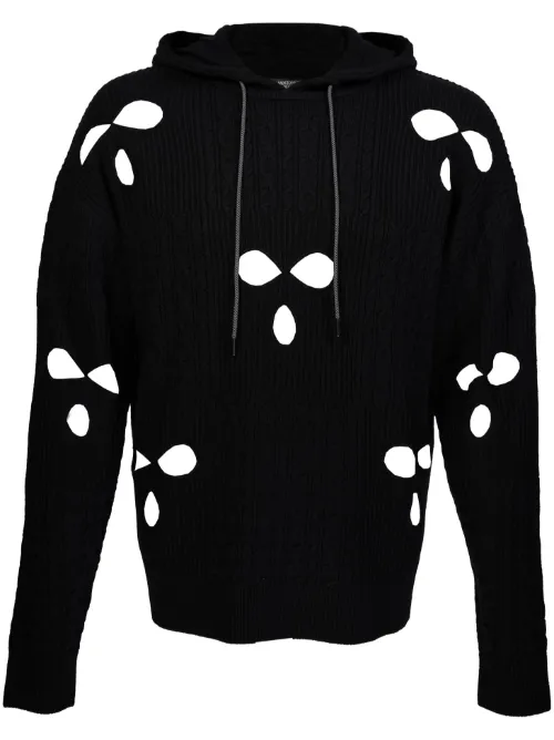 Hoodie en maille à découpes - Mostly Heard Rarely Seen - Modalova