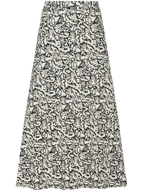 Rosetta Getty abstract-print maxi skirt