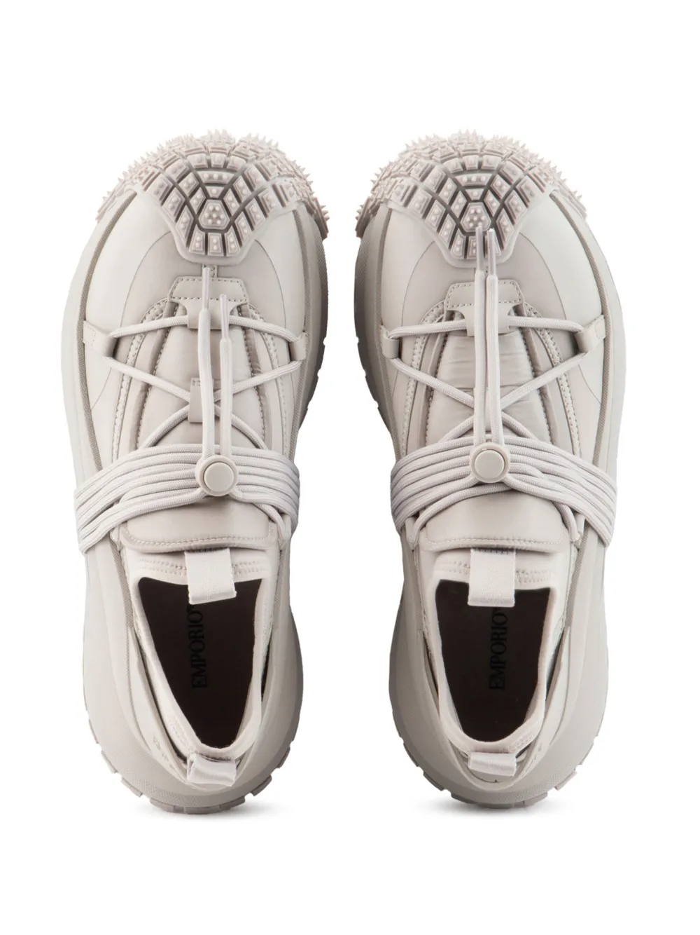 Emporio Armani panelled chunky sneakers Neutrals