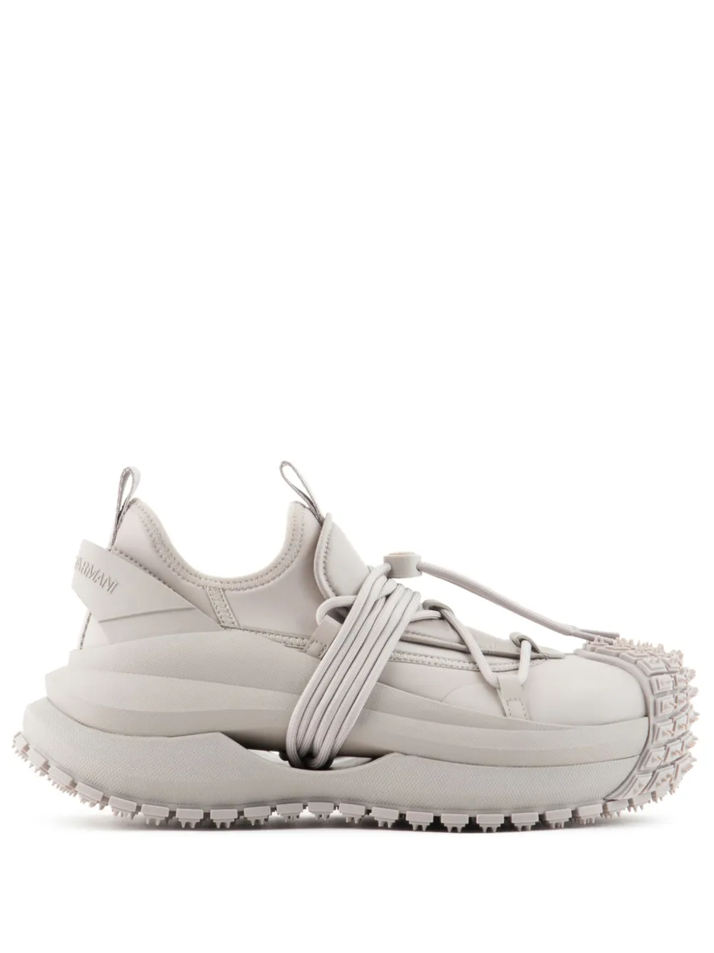 Emporio Armani panelled chunky sneakers Neutrals