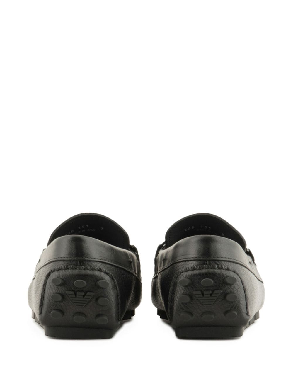 Emporio Armani Loafers met logoplakkaat Bruin