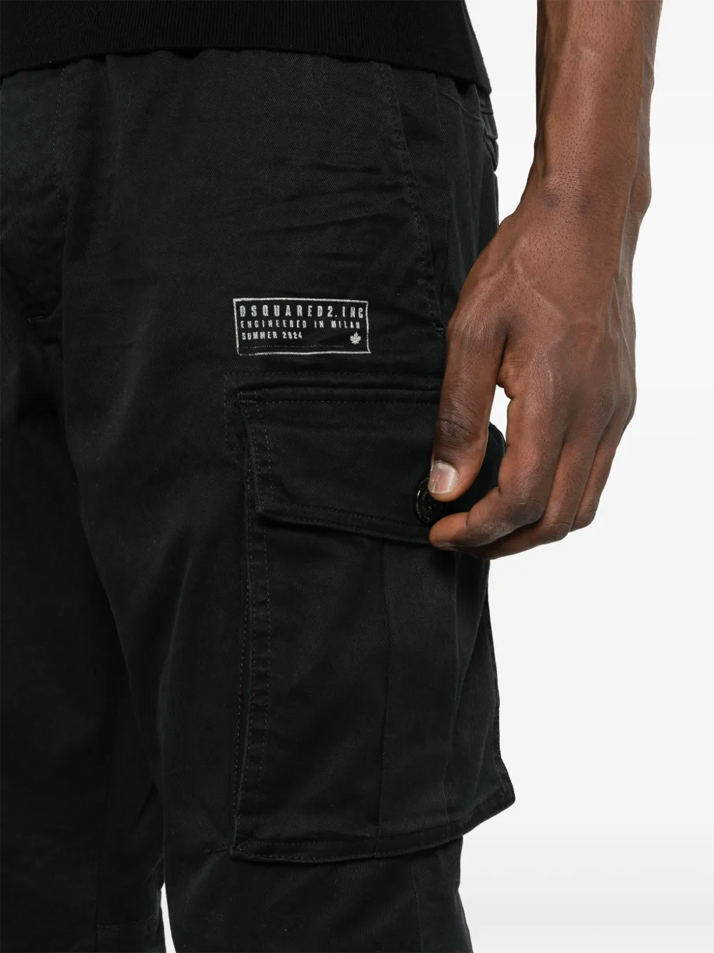 Shop Dsquared2 Urban Cypros Cargo Trousers In Black