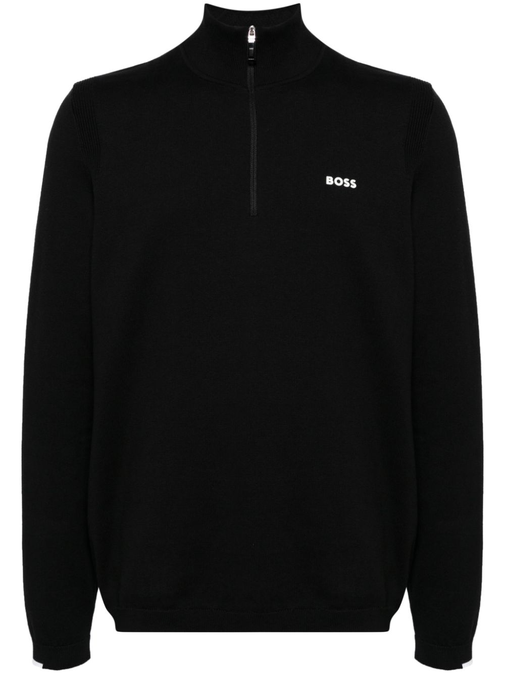 BOSS logo-appliqué sweatshirt - Black