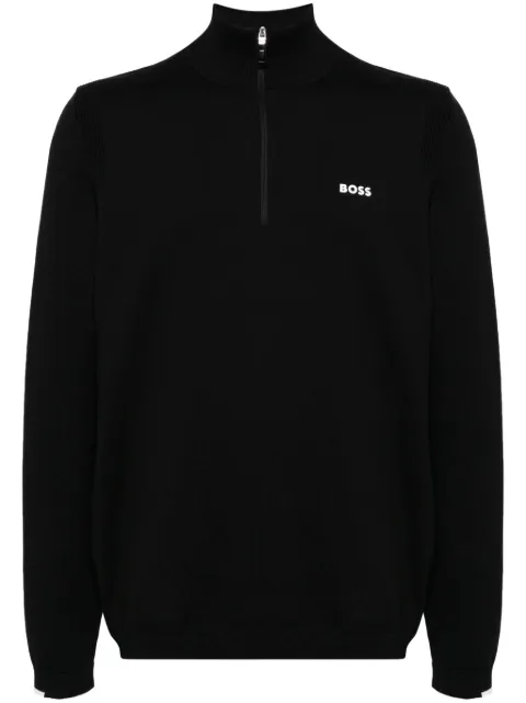 BOSS sudadera con aplique del logo