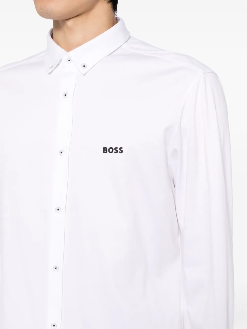 BOSS T-shirt met logo Wit