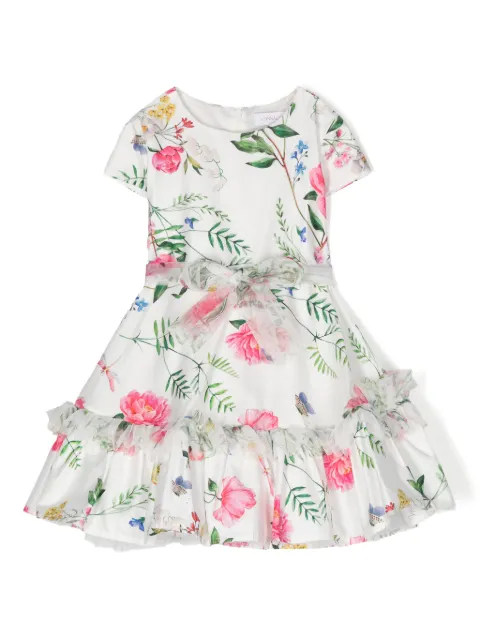 Monnalisa floral flared mini dress