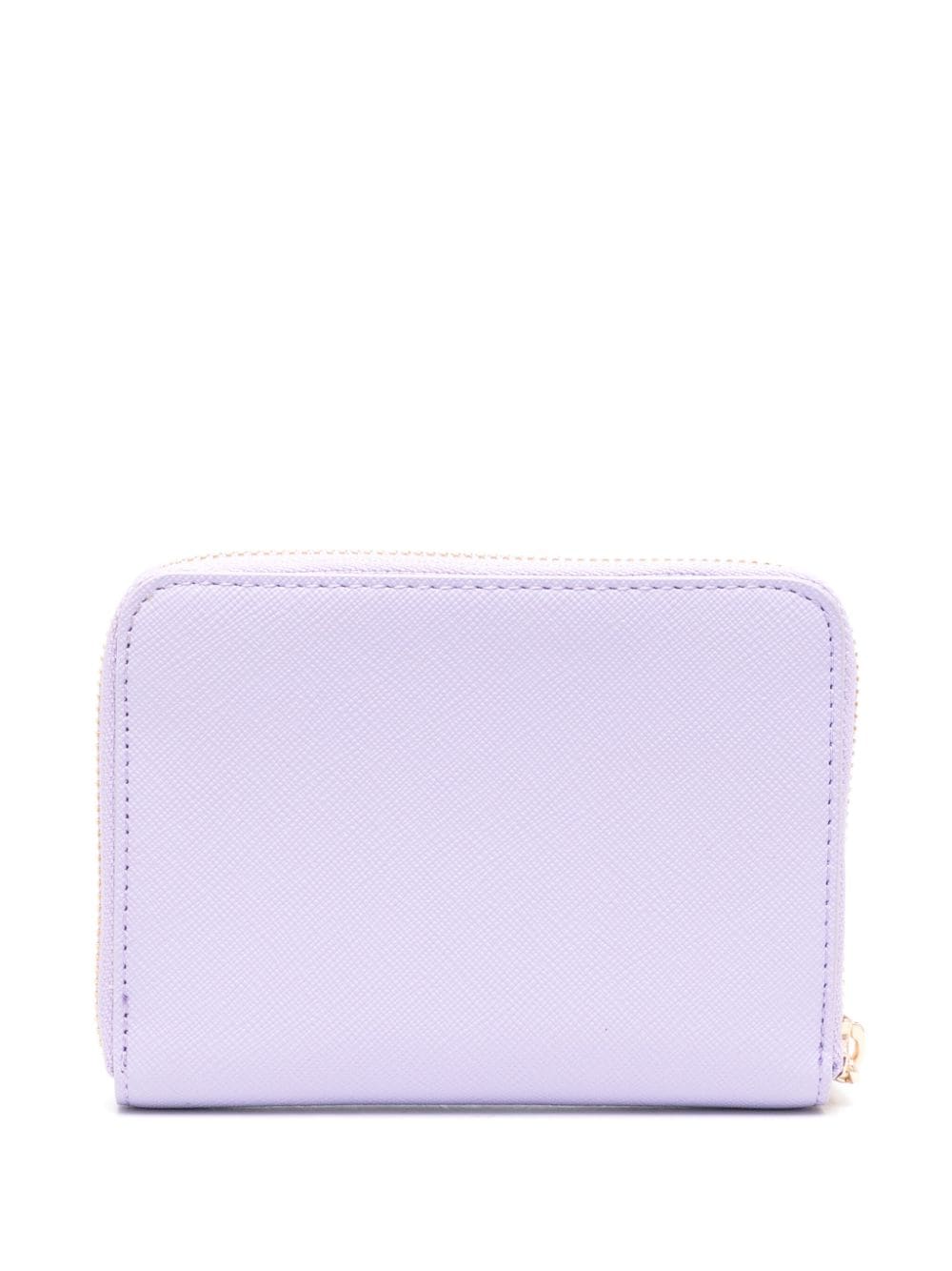 Shop Liu •jo Logo-lettering Bi-fold Wallet In Purple