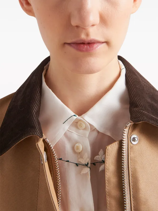 Canvas jacket with corduroy on sale collar