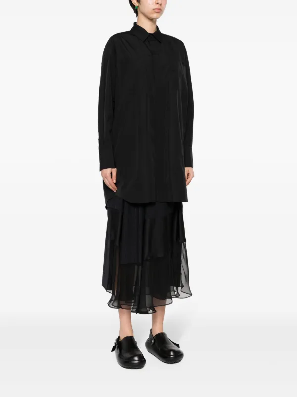 Sacai ロゴ シャツ | ブラック | FARFETCH JP