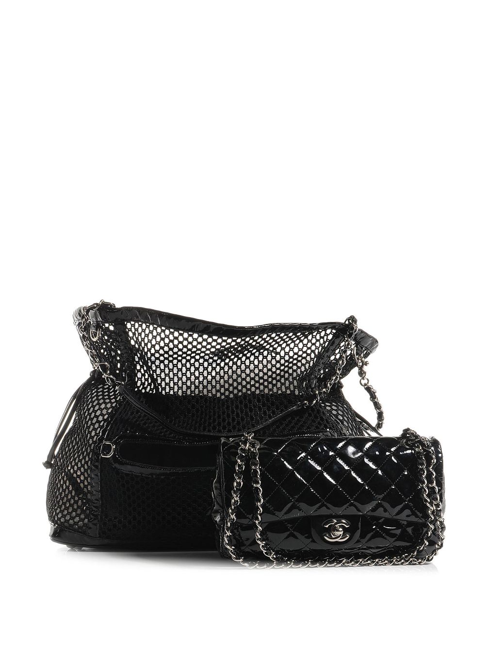 Cheap HOT SALE CHANEL 2011 Classic Flap mesh shoulder bag Men