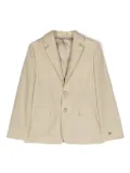 Dolce & Gabbana Kids linen single-breasted blazer - Neutrals
