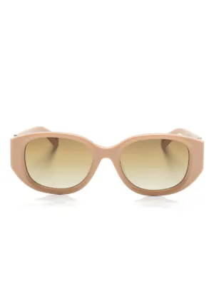 Kiko Kostadinov Octavia geometric-frame Sunglasses | Neutrals