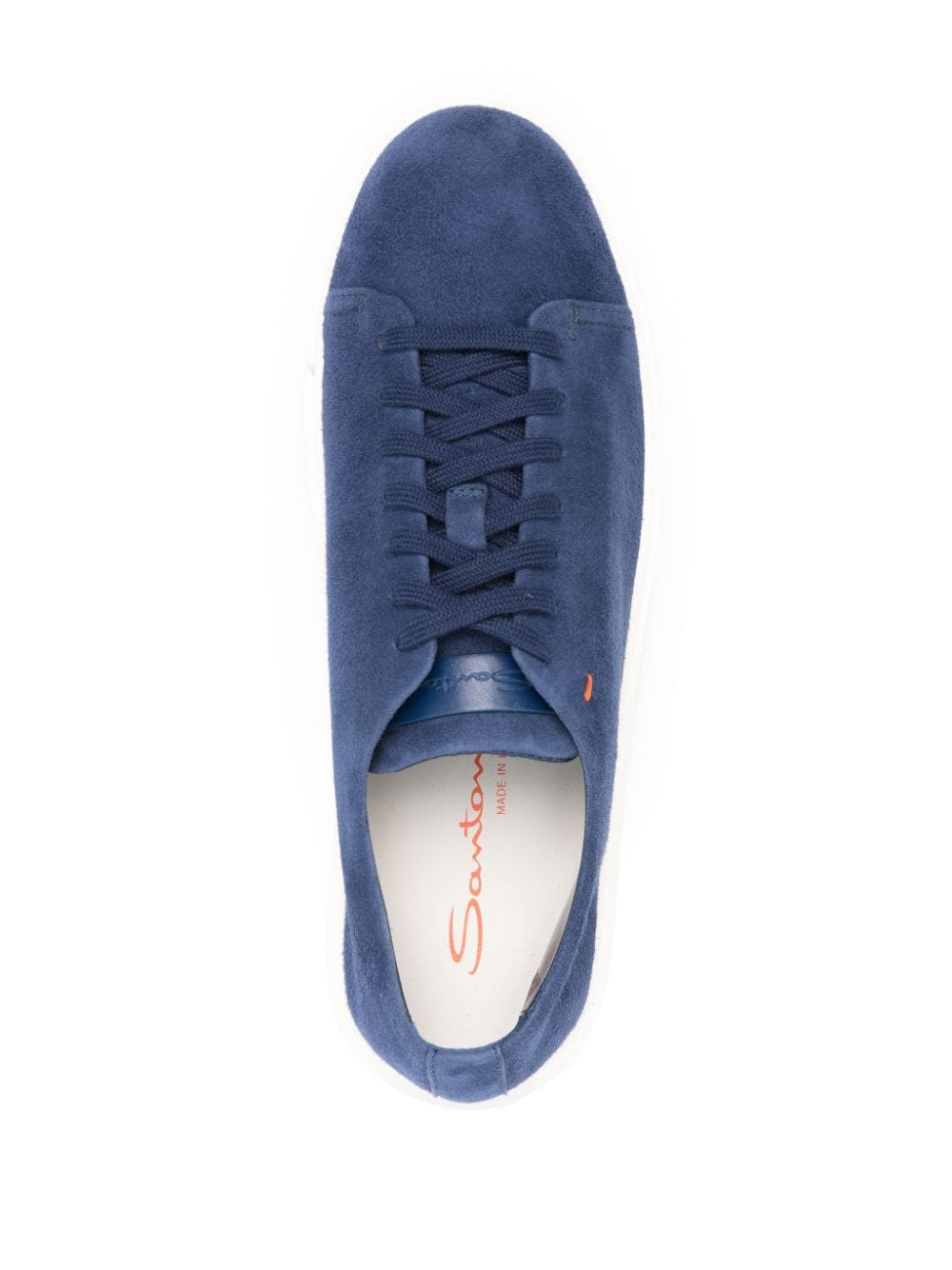 Shop Santoni Suede Lace-up Sneakers In 蓝色