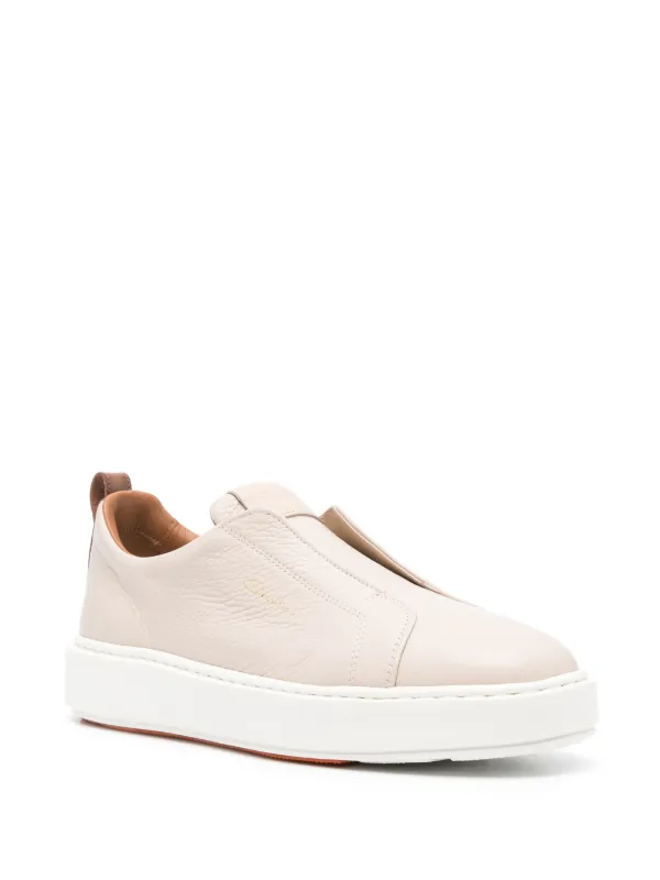 スニーカー Santoni Sneakers in pelle scamosciata con stampa logo Pink Santoni Sneakers In Pelle Scamosciata Con Stampa Logo