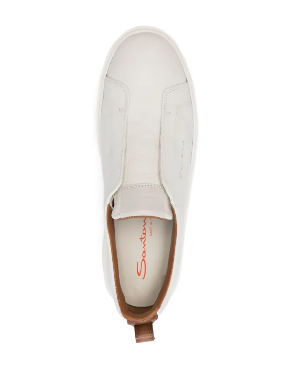 サントーニ　白スニーカー Santoni レザースニーカー | ホワイト | FARFETCH JP