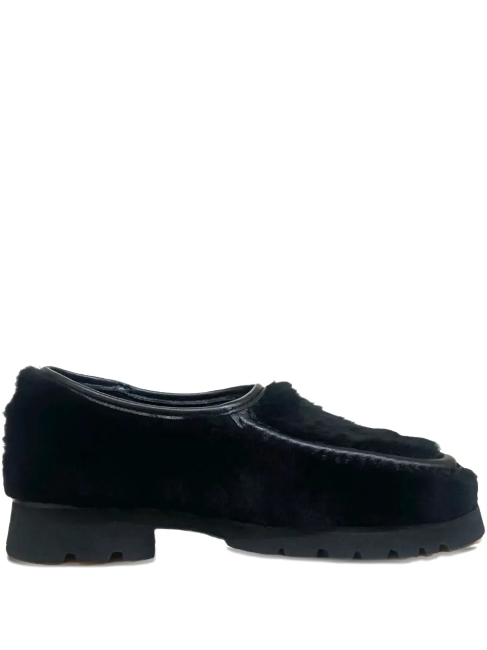 Hereu Shearling Loafers In Black